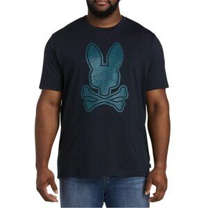 Psycho Bunny Dixon Graphic Tee Shirt (Black/Teal) - Size 2XL Tall XXL 2XLT